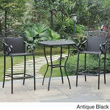 International Caravan Valencia Resin Wicker Steel 3piece Barheight Bistro Set Antique Black You Can Find With Images Outdoor Patio Decor Bistro Table Outdoor Bistro Set
