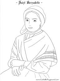 St Bernadette Coloring Page February 18th Saint Coloring Catholic Coloring Coloring Pages