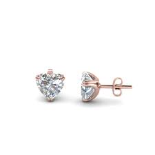Free shipping on many items | browse your favorite brands | affordable prices. 1 50 Ct Diamond Heart Stud Earring In 18k Rose Gold Fascinating Diamonds