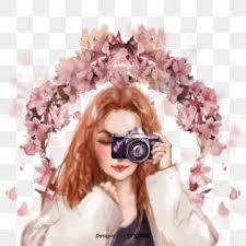 سلر فتاة اليد رسمت باليد صور التصوير الفوتوغرافي السفر الكاميرا الكاميرا الفن الزهور الزهور hand painted photographs camera art girl face