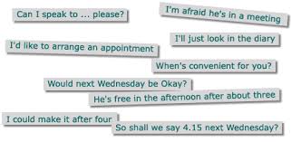 Please read the whole page so you can avoid any problems in scheduling an appointment. Bbc Learning English Talking Business Telephone Appointments