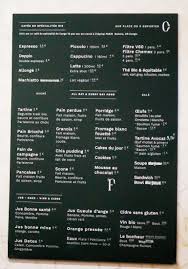 Menu Et Prix Du Cafe Foufou Les Paris De Laura Menu Paris Cafe