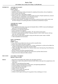 shift assembler resume samples velvet