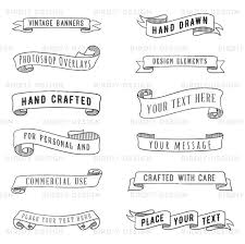 Banner Design Clipart Black And White Rustic Banner Clipart Rustic Boho Wedding Clipart By Birdiydesign Photoshop Overlays Clip Art Wedding Clipart