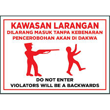 Unauthorized persons prohibited beyond this point dilarang masuk tanpa kebenaran sign 400mm x 300mm x 1 0mm rigid pvc sign lazada for more information and source, see on this link : 33 Larangan Price Promotion Jun 2021 Biggo Malaysia