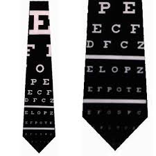 Eye Chart Necktie Mens Tie