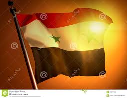 Syrien, syriens, syrisk, syriska, flaggor, flagga, flaggan, fröbergs, köpa, norrköpings, flaggfabrik Syrien Flagga Mot Solnedgangen Stock Illustrationer Illustration Av Uppn 91570100