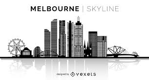 Melbourne Skyline Silhouette Design You Can See The Most Important Buildings It 39 S Isolated And It Als Melbourne Skyline Skyline Silhouette Skyline Design