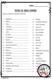 Los Paises De Habla Hispana Spanish Speaking Countries How To Speak Spanish Elementary Spanish Spanish Worksheets