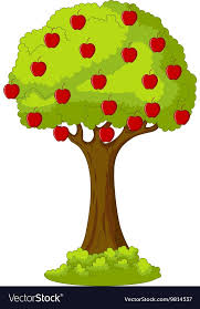 Vector Illustration Of Green Apple Tree Full Of Red Apples Download A Free Preview Or High Quality Adobe Illustrator Ai Apple Tree Tree Drawing Apple Vector