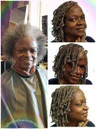 Twists Style On Some Funky Salt N Pepper Hair By Tarbaby Hair Design Beautiful Gray Hair Salt And Pepper Hair Natural Hair Styles