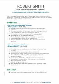 Knowing the assistant manager job description and salary is essential if you are thinking about becoming a assistant manager. Operations Assistant Manager Resume Samples Qwikresume