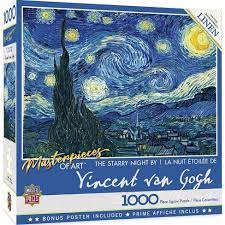 Target jigsaw puzzles 1000 pieces. Masterpieces Inc Starry Night 1000 Piece Linen Jigsaw Puzzle Target