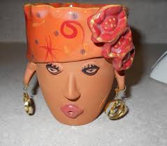 BIRD BRAIN INC terra-cotta Lola Head Planter $59.00