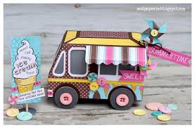 We All Scream For Ice Cream Paper Crafts Ice Cream Truck Exploding Gift Box