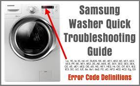 Detailed instructions on how to fix the error code se in the samsung washer. Samsung Washer Quick Troubleshooting Guide With Fault Code Definitions