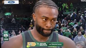Post-Game Interview: Jaylen Brown, Let Giannis know : r/bostonceltics