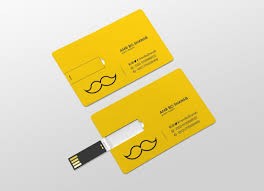 Free Usb Business Card Mockup Psd Desain