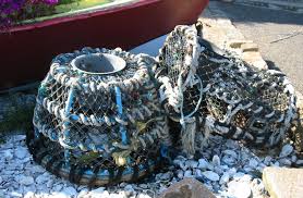 Full size decorative wooden lobster trap handmade, copied from 1960 vintage trap, nautical decor theme, landscape, crab, accent lighting. Lobster Trap Wikipedia