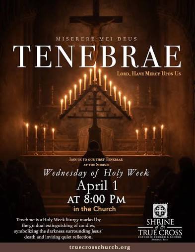 🕯️ TENEBRAE: ENTER INTO THE DARKNESS OF HOLY WEEK 🕯️ Miserere mei, Deus —  Lord, have mercy on us. Have you ever experienced a church slowly going  dark… candle by candle… until