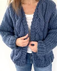 Knit cardigan patterns from knitting daily: Chunky Knit Cardigan Patterns Lovecrafts