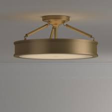 The way the crystals reflect light will add a sense of romance and sophistication to any room. Minka Lavery Harbour Point 3 Light Liberty Gold Semi Flush Mount Light 4177 249 The Home Depot Semi Flush Mount Lighting Flush Mount Lighting Flush Mount Kitchen Lighting