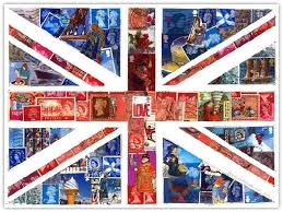 Union Jack Collage Postage Stamp Art Postage Stamps Collage Collage Art
