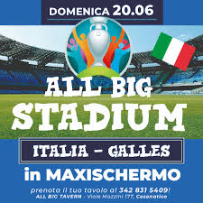 Galles rapido e deciso fa il primo passo verso la vetta. Europei Italia Vs Galles All Big Stadium