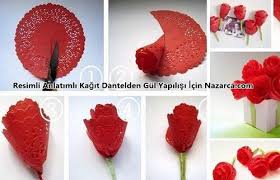 Kagit Dantel Ile Harika Gul Yapimi Nazarca Com