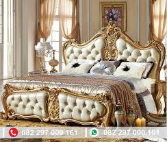 Tempat Tidur Ukir Mewah Eropa Dengan Ukiran Berkualitas Yang Di Pahat Oleh Pengrajin Furnitur Classic Bedroom Furniture King Size Bedroom Furniture Modern Bed