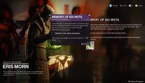 Memory Pursuit Destiny 2 Guide Completing The Eris Morn Bounty Tips Prima Games