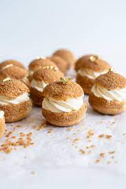Choux Au Craquelin Cream Puffs With Passionfruit Cream Recipe Desserts Cream Puffs Dessert Recipes