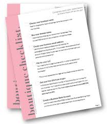 Checklist Start Your Boutique Business Checklist Start Online Business Checklist