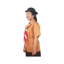 Warna tersebut dipilih karena merupakan salah satu warna yang digunakan para pejuang indonesia ketika masa perang kemerdekaan. Extra Seragam Sekolah Baju Pramuka Putri Sma Lengan Pendek Terbaru Agustus 2021 Harga Murah Kualitas Terjamin Blibli