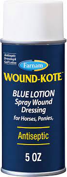 Amazon Com Farnam Antiseptic Wound Spray Dressing Quick Drying Ointment For Horses Ponies Cattle And Dogs 5 Oz Blue Ointment Pet Supplies