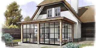 Buitenkamer Met Staal En Glas Extention Maison Veranda Piscine Porche Maison