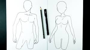 How to draw an anime torso and breasts. How To Draw Anime Female Body Anatomy No Timelapse Anime Drawing Tutorial For Beginners Youtube