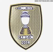 Looking for more logo copa america 2019 clipart, like holland america logo png,south america map png,feeding america logo png. Naherer Blick Brasilien Copa America 2019 Sieger Trikot Wappen Nur Fussball