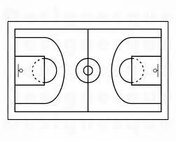 Basketball Court Outline Svg Basketball Svg Basketball Court Etsy In 2021 Svg Basketball Court Outline