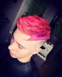 18 Y O Czech Boy Septum Piercing Pink Hair Hair Color Pink Hair Deep Pink Hair