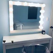 Low Shipping 36x30hollywood Vanity Mirror Perfect For Ikea Etsy Mirror With Lights Hollywood Vanity Mirror Large Mirror With Lights