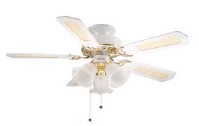 See our picks for the best 10 ceiling fans with a lights in uk. Eurofans Belaire 42 White Brass Ceiling Fan Light 110545