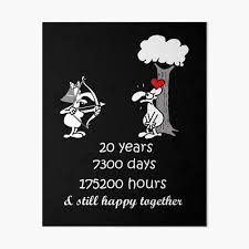 See more ideas about quotes, funny quotes, anniversary quotes funny. 20th Wedding Anniversary Gift For Him Her 20 Years Together 20th Year Of Marriage Anniversary Funny Couple Matching Art Board Print By Stella1 Redbubble