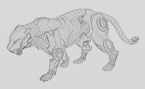 Robot Cat Sketch By Baranyatamas Robot Art Robot Animal Steampunk Animals