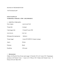 Surat keterangan tidak mampu merupakan surat yang dibuat untuk menyatakan atau menerangkan bahwa seseorang kurang mempunyai kemampuan atau kelebihan dalam aspek materiil di. Doc Contoh Surat Dakwaan Widad Khaitam Academia Edu