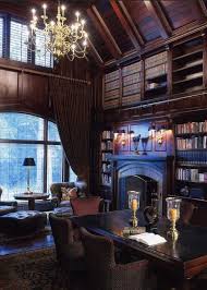 Dark Wood Library Office Home Library Design Home Libraries Home Library