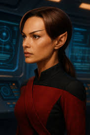 The three Bridge Commanders of the USS Defiant.