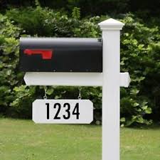 Mailboxes, numbers and letters (630). Set Of 2 Mailbox Numbers Custom Mailbox Number And Street Name Sticker Ebay
