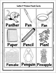 When you're brainstorming letter p activities, be sure to make time for students to draw or trace letters and words, even before they're able to write. Letter P Words For Kindergarten Preschool Kids Englishbix