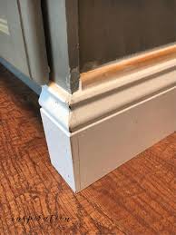 How To Add Molding To Cabinets For A Gorgeous Finish Inspiration For Moms Kitchen Cabinet Molding Cabinet Molding Kitchen Credenza